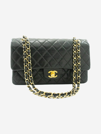 Black 2000-2002 medium lambskin Classic double flap bag Shoulder Bag Chanel 