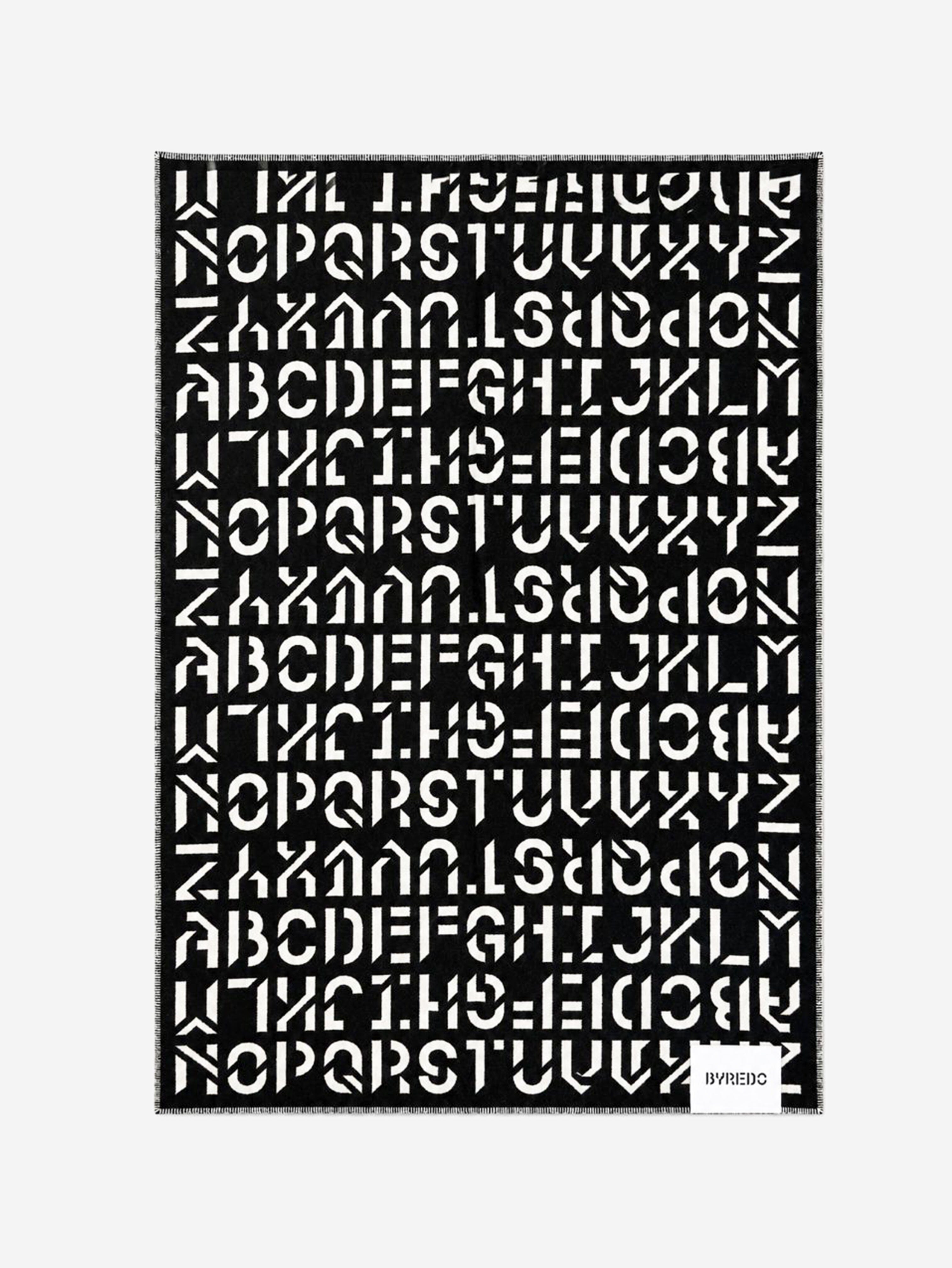 Black Alphabeta blanket Homeware Byredo 