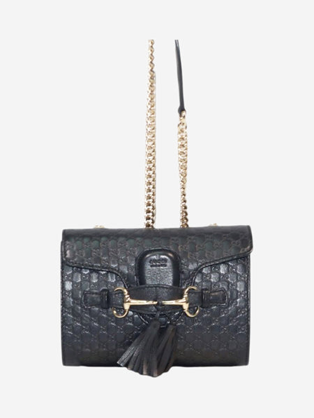 Black Emily mini leather shoulder bag product image