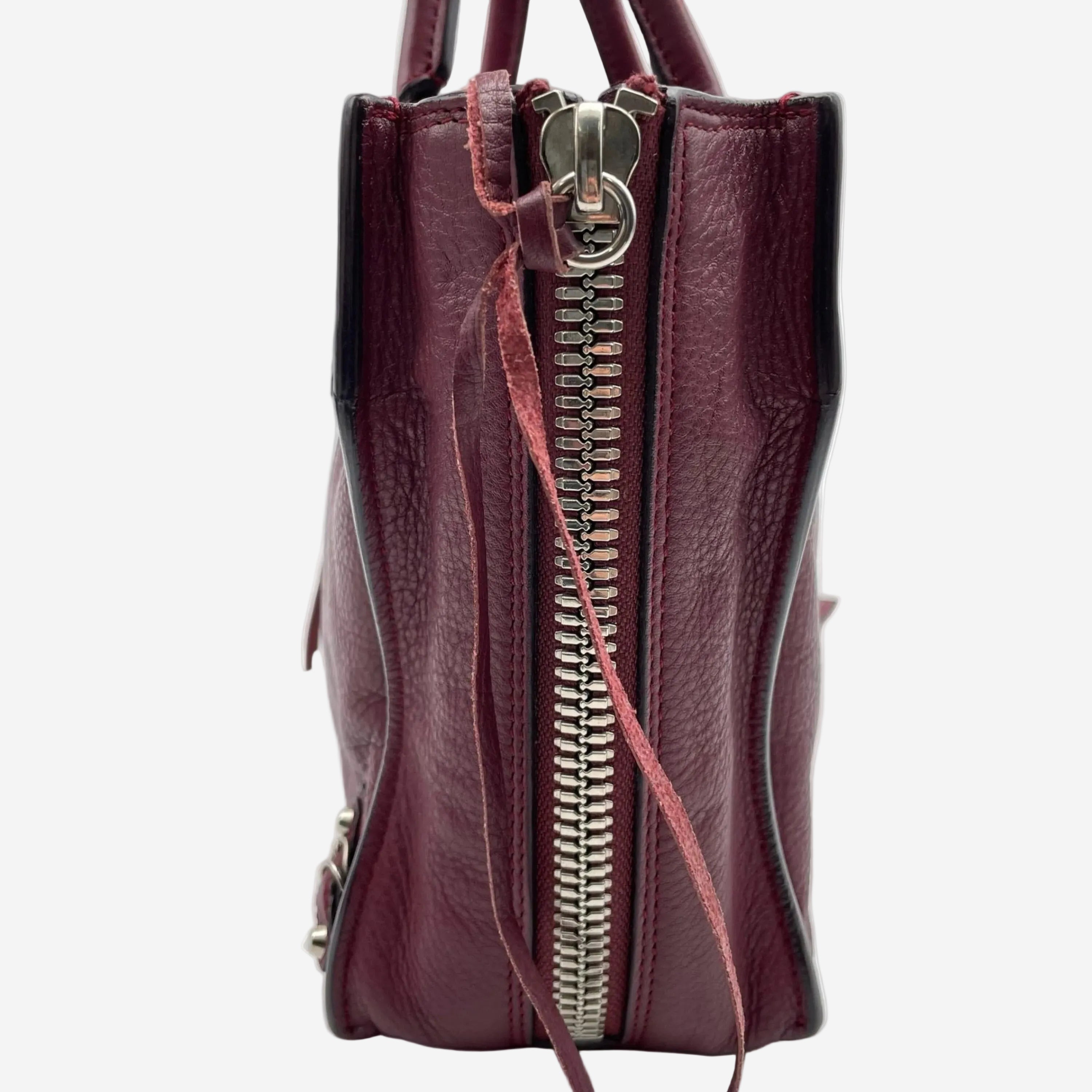 Burgundy Papier leather 2way bag Shoulder bags Balenciaga 