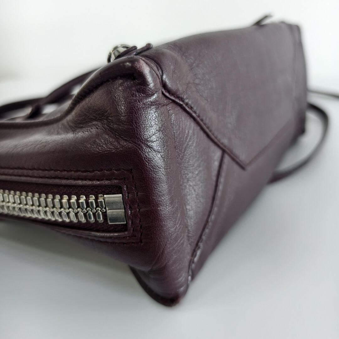 Burgundy Papier Zip Around mini tote Tote Bags Balenciaga 