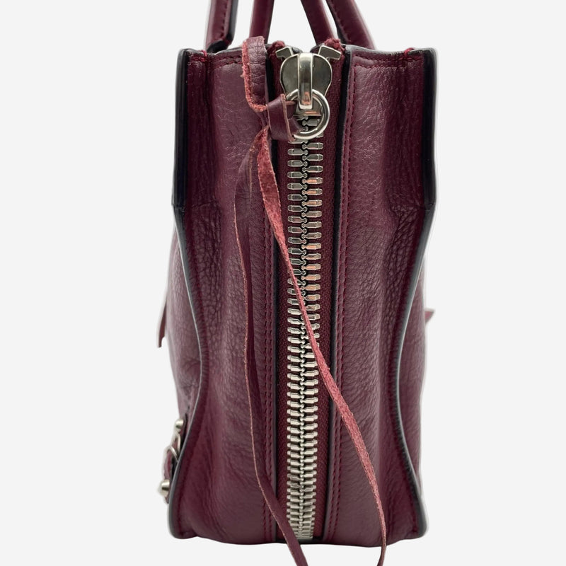Burgundy Papier leather 2way bag Shoulder bags Balenciaga 