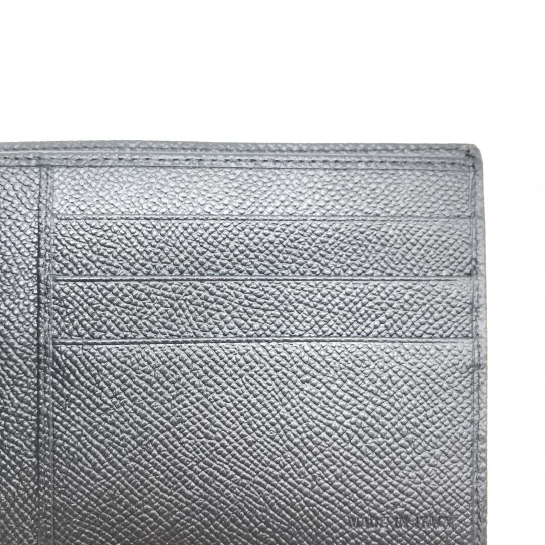 Black grained leather 2 folds wallet Wallets, Purses & Small Leather Goods Bvlgari 