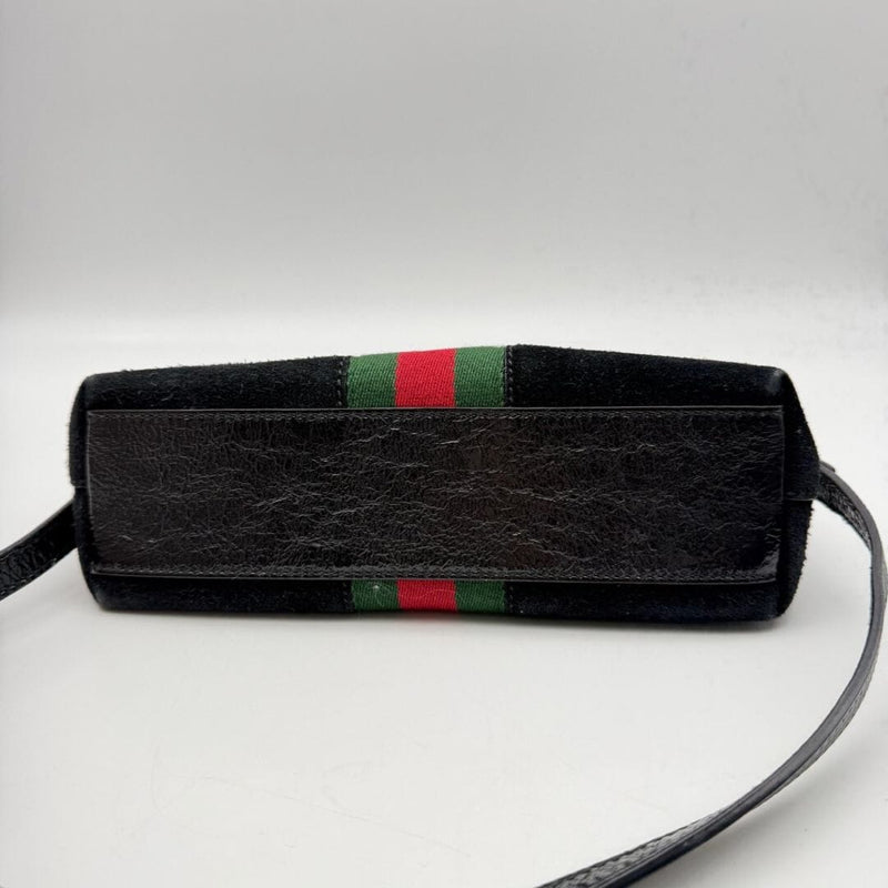 Black suede Ophidia shoulder bag Shoulder bags Gucci 