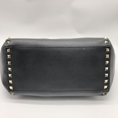 Black Rockstud leather tote bag