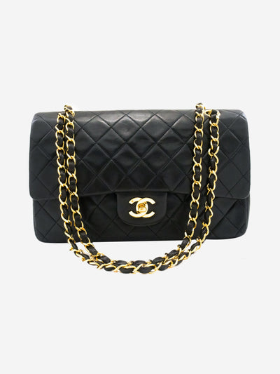 Black vintage 1991-1994 medium Classic double flap bag Shoulder Bag Chanel 