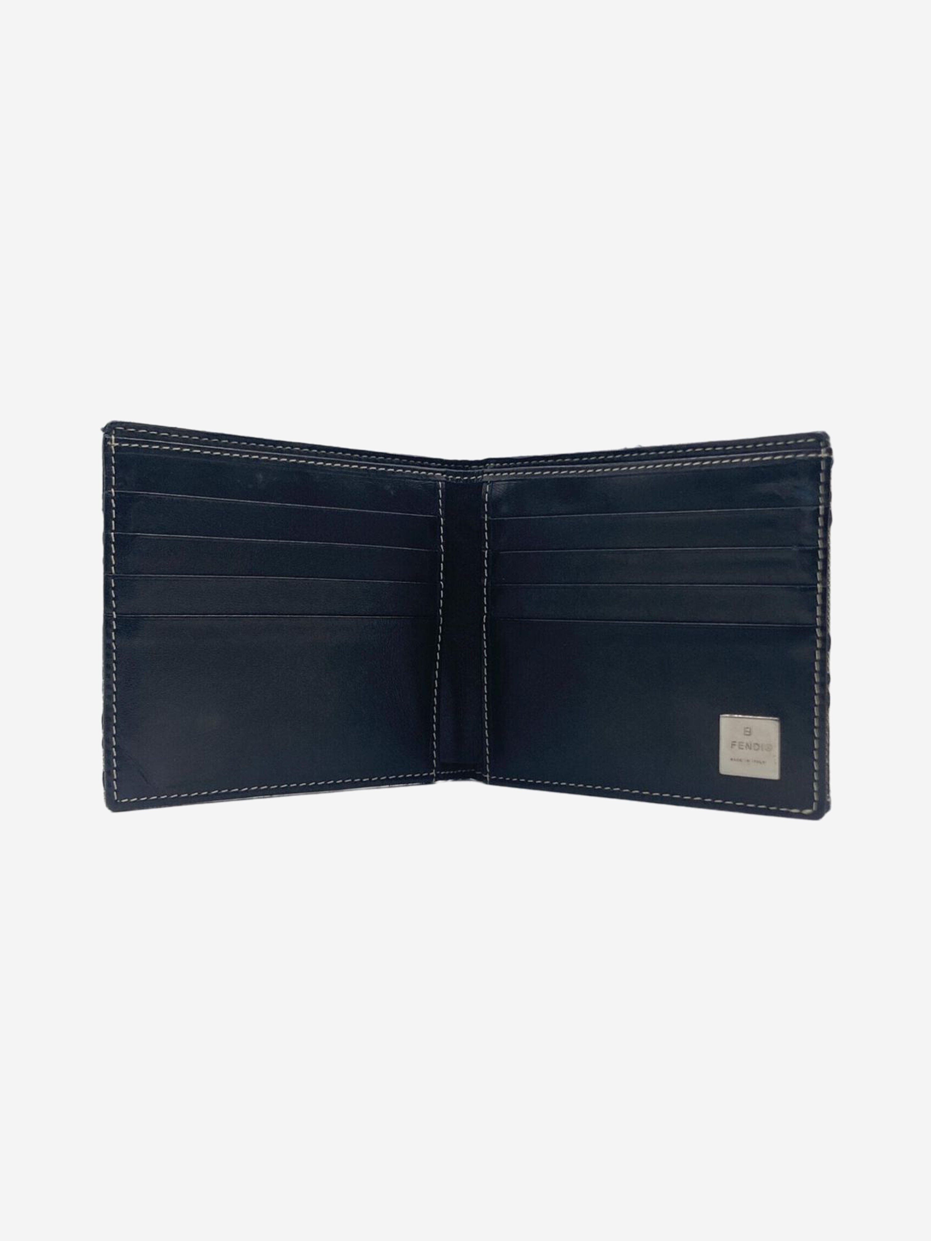 Blue Zuccino canvas wallet Wallet Fendi 