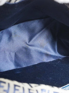 Fendi Blue and grey Zucchino Mama Baguette bag