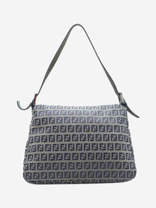 Fendi Blue and grey Zucchino Mama Baguette bag