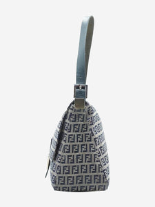 Fendi Blue and grey Zucchino Mama Baguette bag