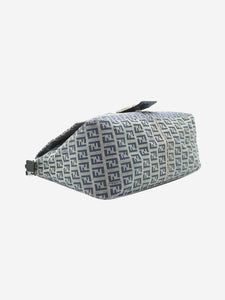 Fendi Blue and grey Zucchino Mama Baguette bag