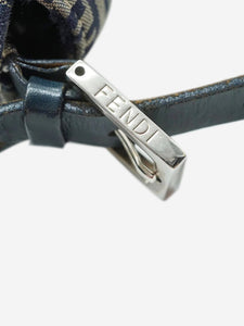 Fendi Blue and grey Zucchino Mama Baguette bag