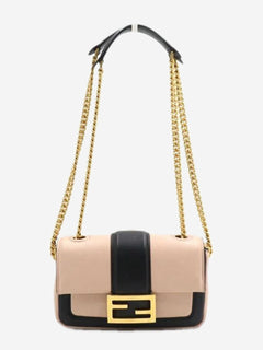 Blush and black two-tone mini Baguette bag