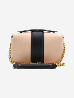Blush and black two-tone mini Baguette bag