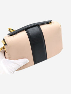 Blush and black two-tone mini Baguette bag