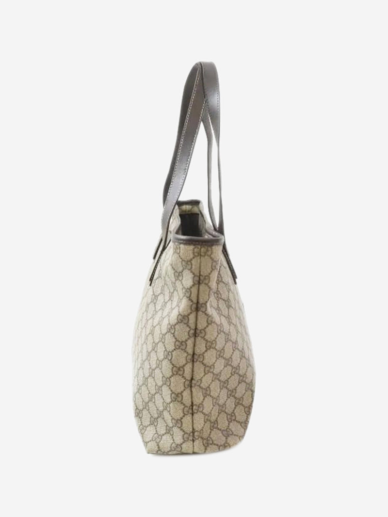Brown canvas Shopper tote bag Tote Bags Gucci 