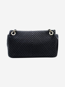 Chanel Black 2013 Chevron chain shoulder bag