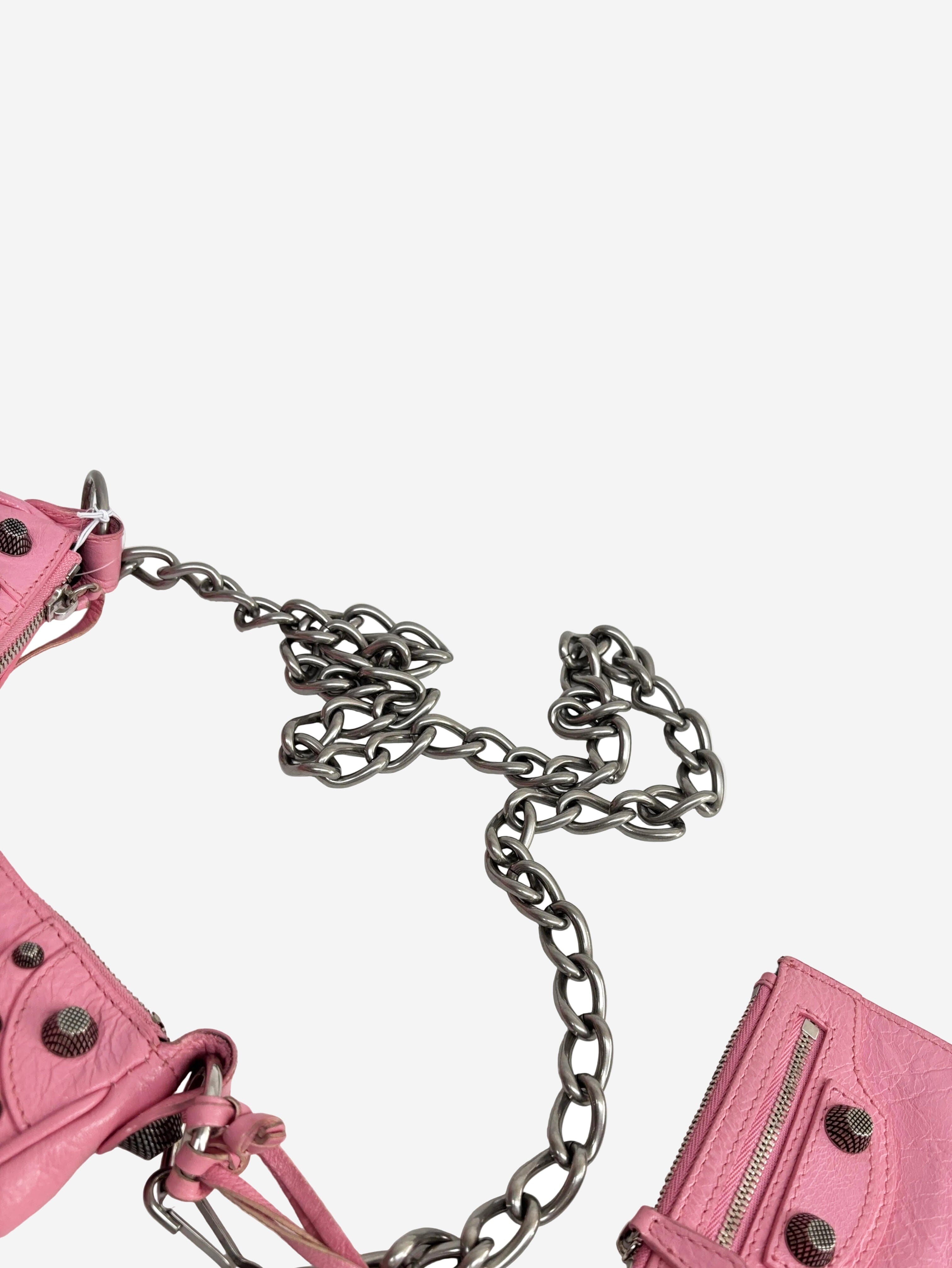 Pink crinkle Le Cagole shoulder bag Shoulder bags Balenciaga 