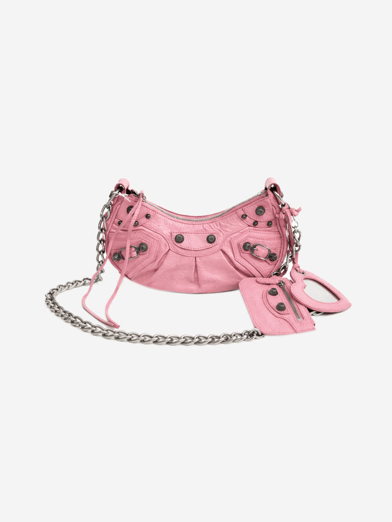Pink crinkle Le Cagole shoulder bag Shoulder bags Balenciaga 