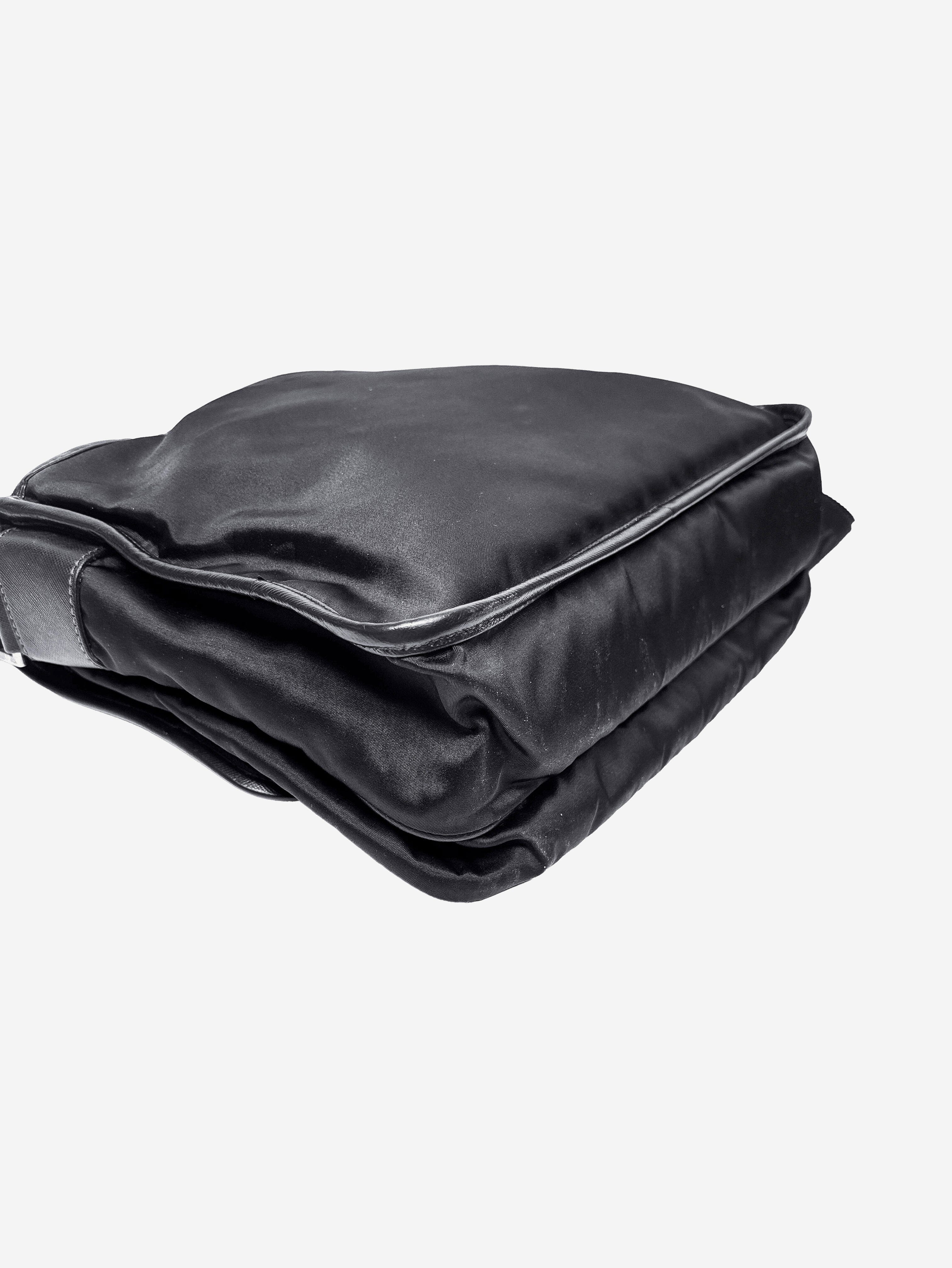 Black nylon messenger bag Shoulder bags Prada 