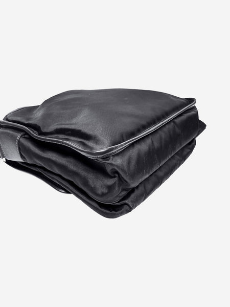 Black nylon messenger bag alternate image