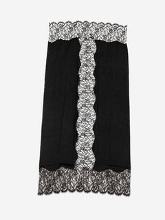 Black lace-trim shawl scarf Scarves Janavi 