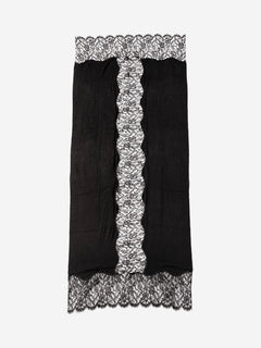 Black lace-trim shawl scarf Scarves Janavi 