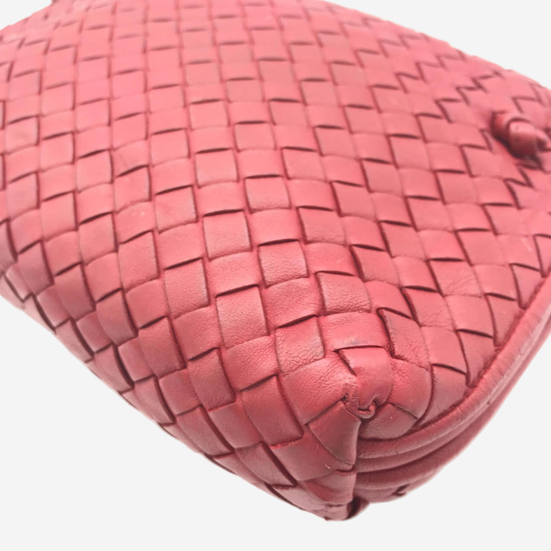 Red Intrecciato leather crossbody bag Cross-body bags Bottega Veneta 