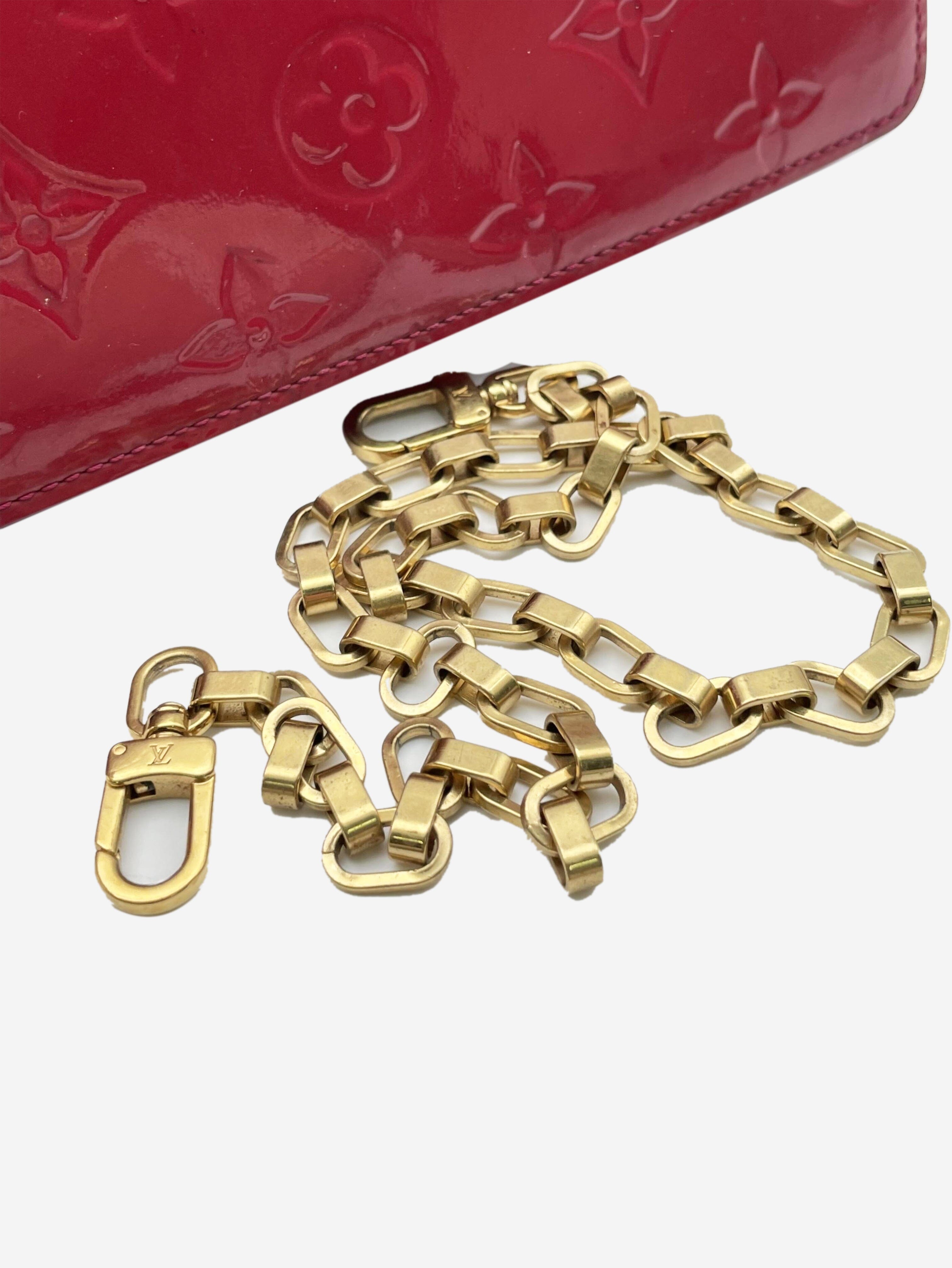 Red Monogram Vernis chain wallet Shoulder bags Louis Vuitton 