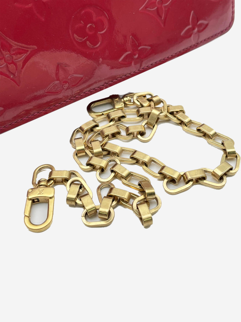 Red Monogram Vernis chain wallet Shoulder bags Louis Vuitton 