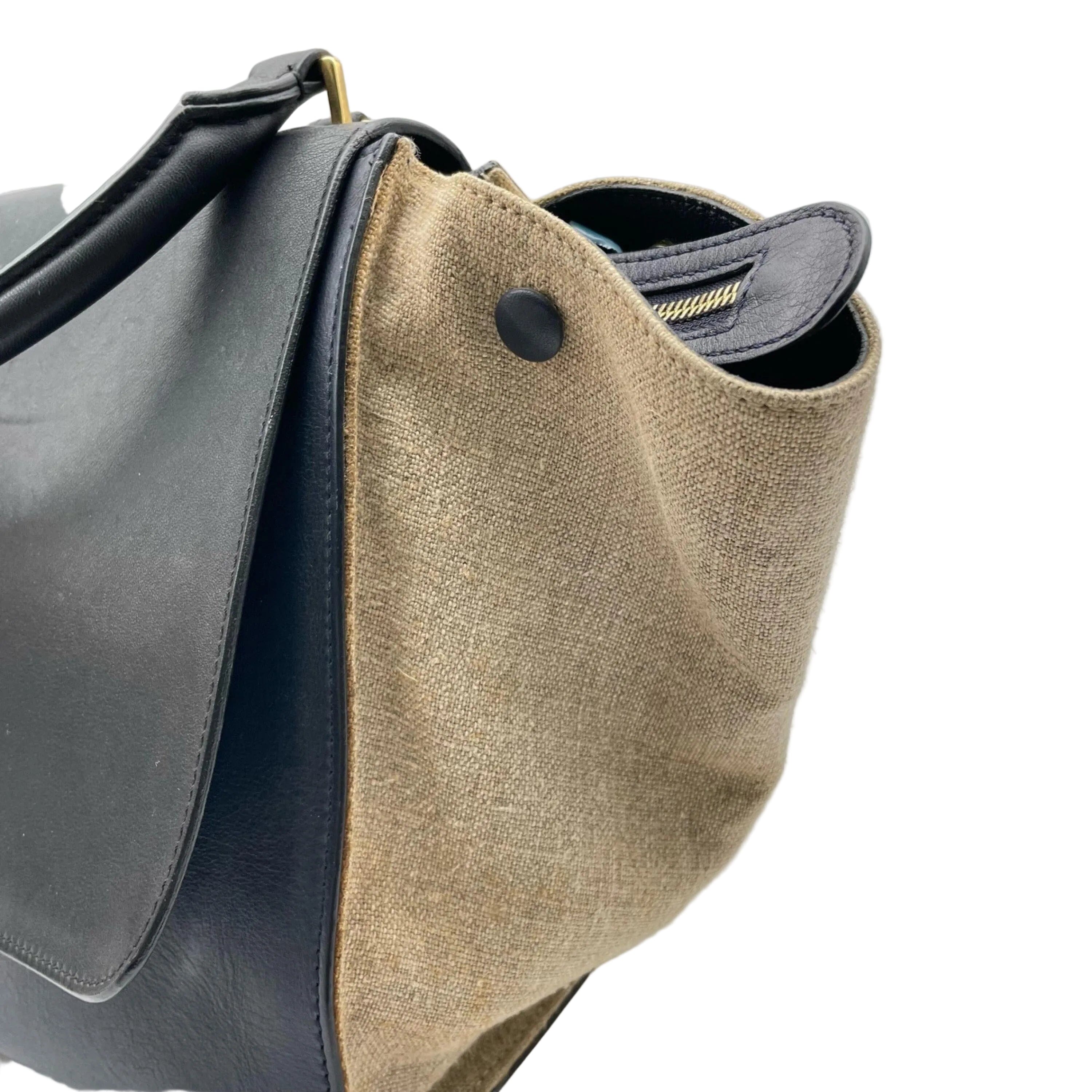 Blue Trapeze leather handbag Shoulder bags Celine 