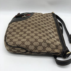 Brown GG canvas Horsebit Tassel Messenger bag