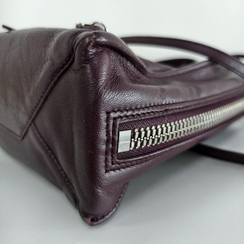 Burgundy Papier Zip Around mini tote Tote Bags Balenciaga 