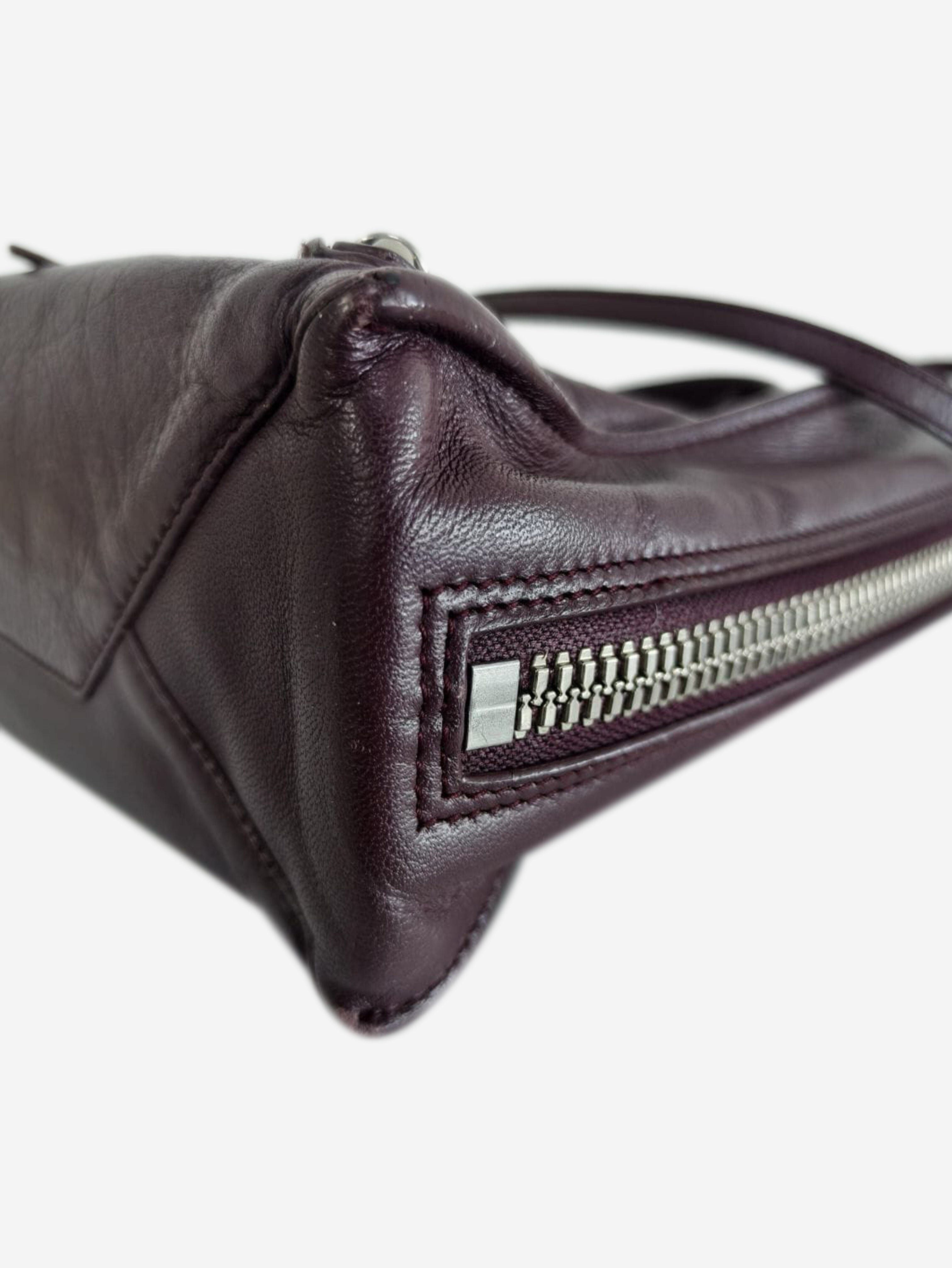 Burgundy Papier Zip Around mini tote Tote Bags Balenciaga 