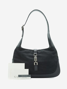 Gucci Black mini Jackie canvas and leather bag
