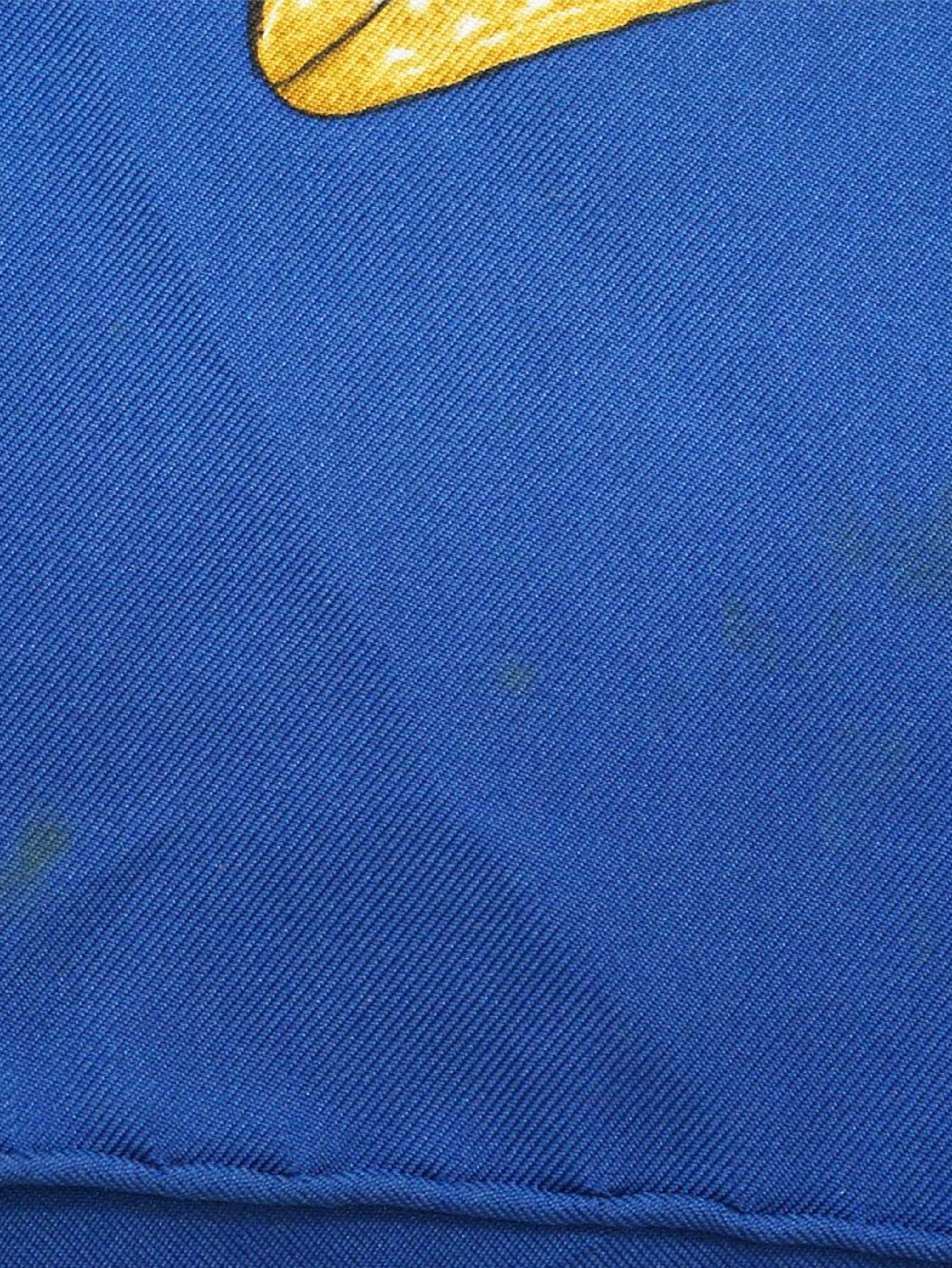 Blue Le Laisser Courre Silk Carre 90 scarf Scarves Hermes 