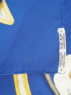 Blue Le Laisser Courre Silk Carre 90 scarf Scarves Hermes 