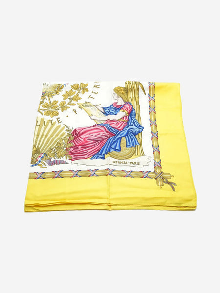 Yellow 1789 Liberte Egalite Fraternite Republique Francaise scarf alternate image