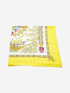 Yellow 1789 Liberte Egalite Fraternite Republique Francaise scarf Scarves Hermes 