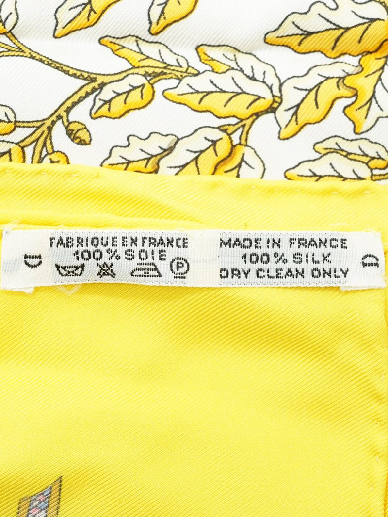 Yellow 1789 Liberte Egalite Fraternite Republique Francaise scarf Scarves Hermes 
