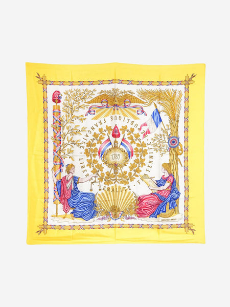 Yellow 1789 Liberte Egalite Fraternite Republique Francaise scarf product image