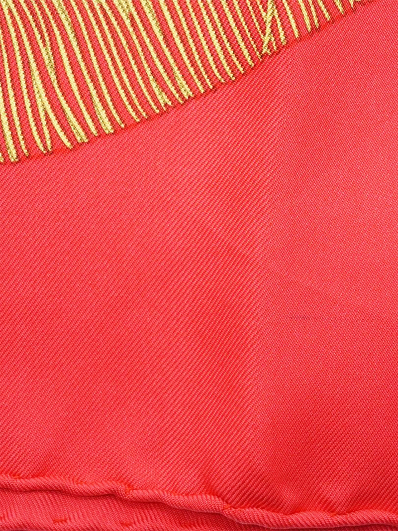 Red Poste et Cavalerie Silk Carre 90 scarf Scarves Hermes 