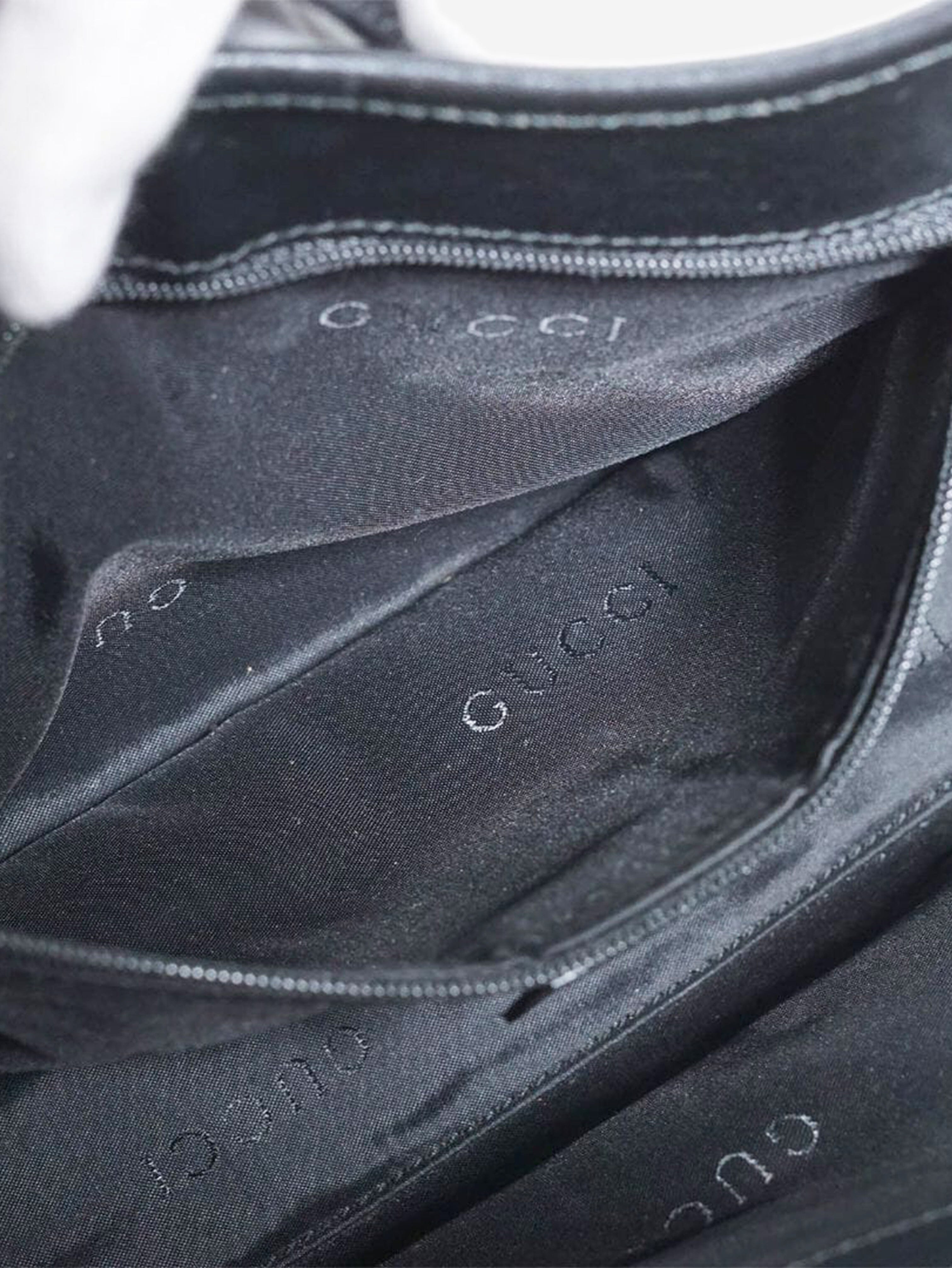 Black Jackie canvas and leather bag Shoulder bags Gucci 