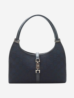 Black Jackie canvas and leather bag Shoulder bags Gucci 