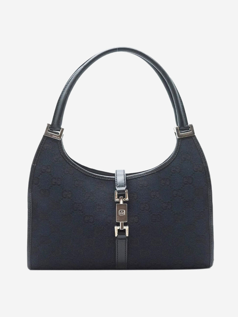 Black Jackie canvas and leather bag Shoulder bags Gucci 