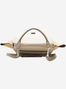 Celine Neutral Trapeze leather and suede 2way bag