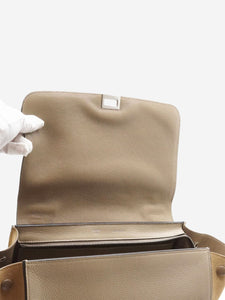 Celine Neutral Trapeze leather and suede 2way bag