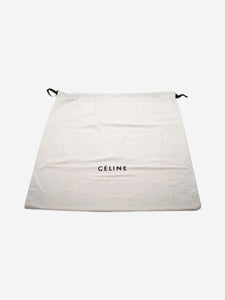 Celine Neutral Trapeze leather and suede 2way bag