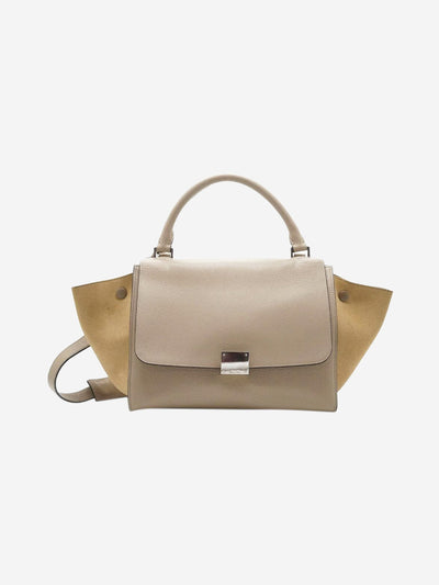 Neutral Trapeze leather and suede 2way bag Shoulder bags Celine 