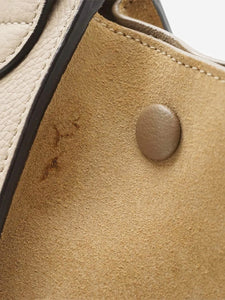 Celine Neutral Trapeze leather and suede 2way bag